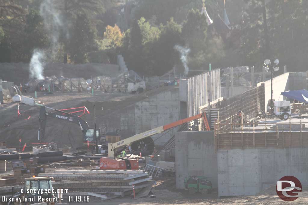 11.19.16 - The backside of the rock work is visible over the dirt.