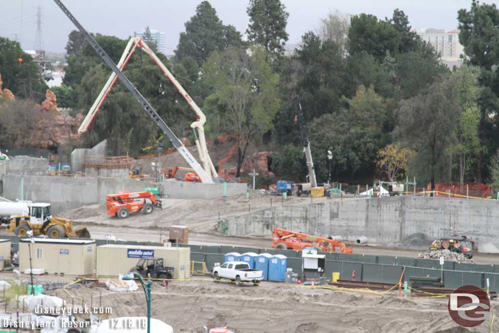 12.16.16 - Even though it rained this morning crews were pouring concrete this afternoon.