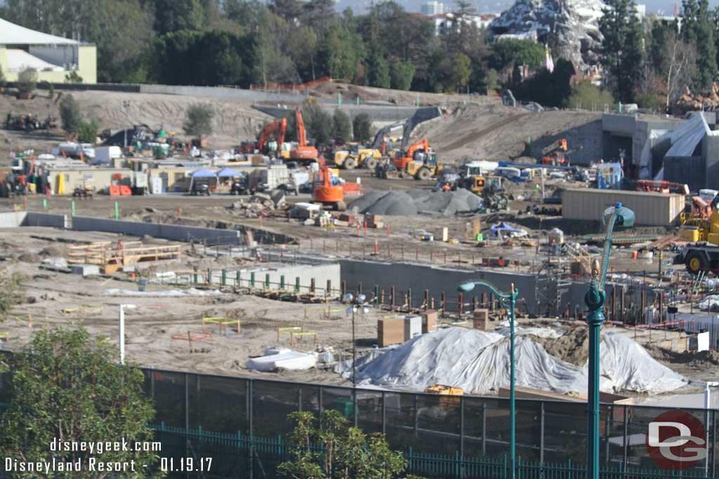 1.19.17 - A look at the near lot where the basement and forms for a large show building are taking shape.