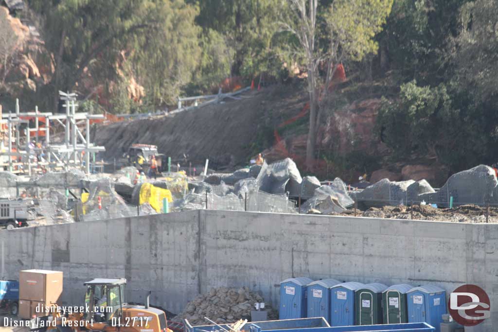 1.27.17 - As we pan across the back side of the Rivers of America it looks like more concrete has been applied on the other side.
