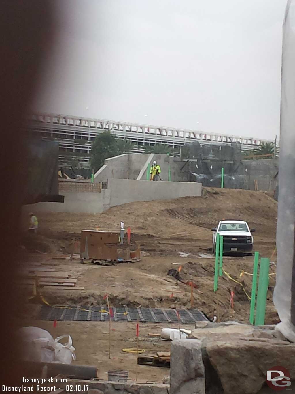 2.10.17 - A look through the fence up the new walkway.