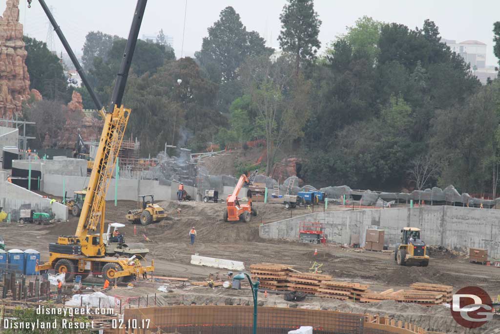 2.10.17 - A closer look at the center of the site as the rocks along the Rivers of America continue to take shape.