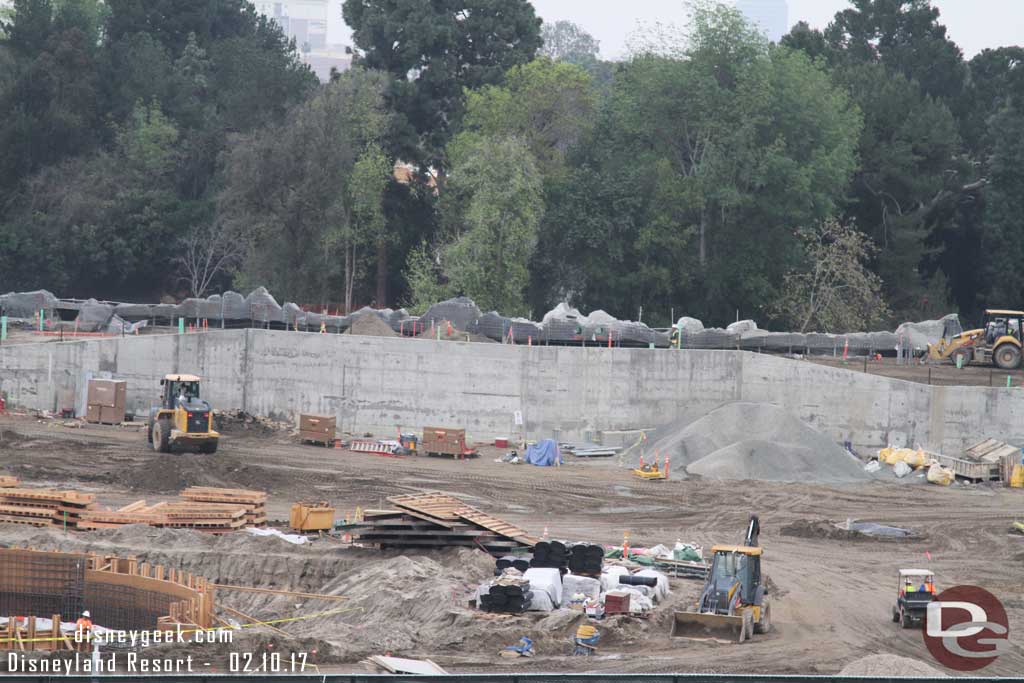 2.10.17 - Panning to the right you can see they are still working on top of the new berm preparing it for trees (Or at least I am assuming trees)