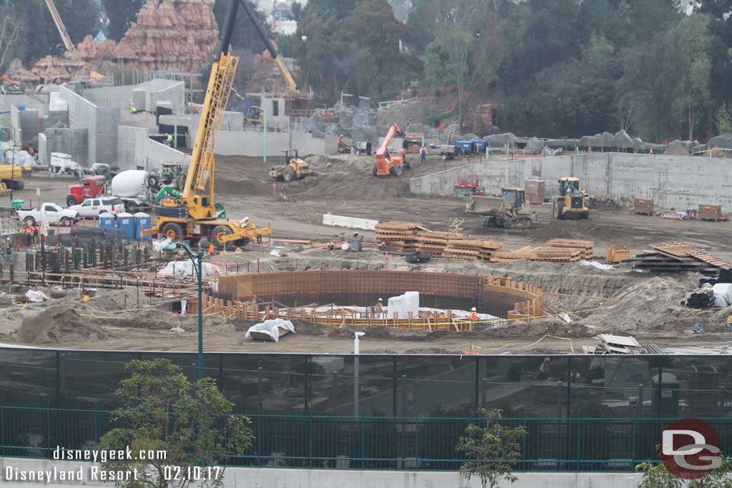 2.10.17 - Moving to the area closest the parking garage the round foundation work continues.