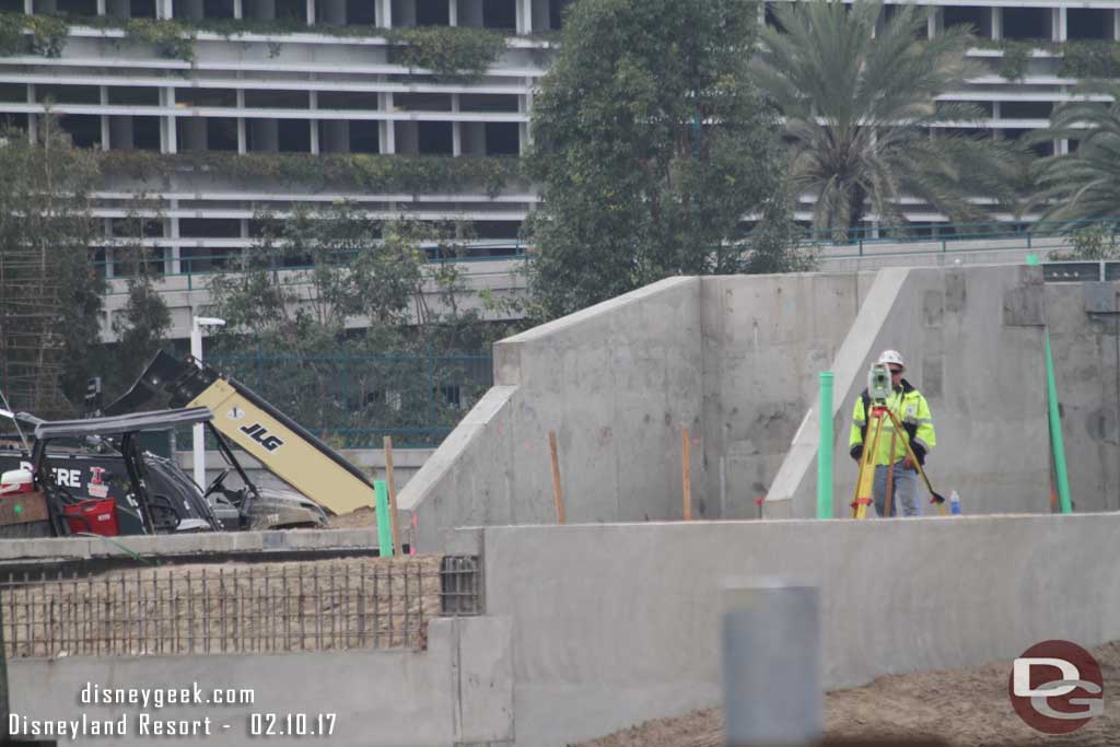 2.10.17 - A survey team was at work.  No visible progress on the new bridge.