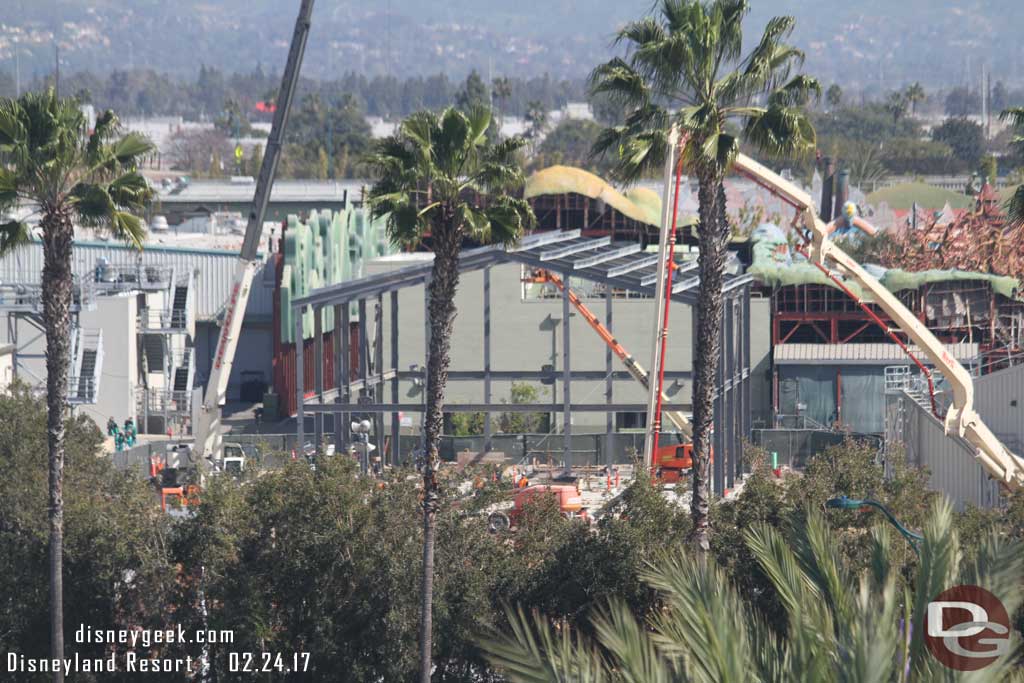 2.24.17 - On the far side of the site in the corner nearest Toontown backstage a new building has risen.  