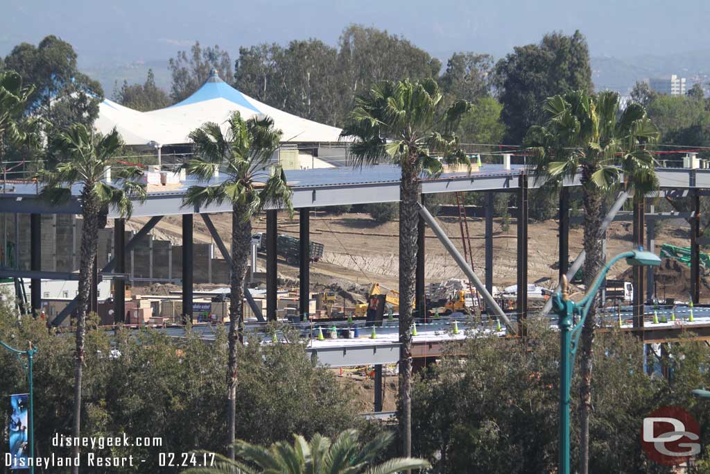 2.24.17 - In the foreground a massive show building for one of the two Star Wars attractions is continuing to grow. 