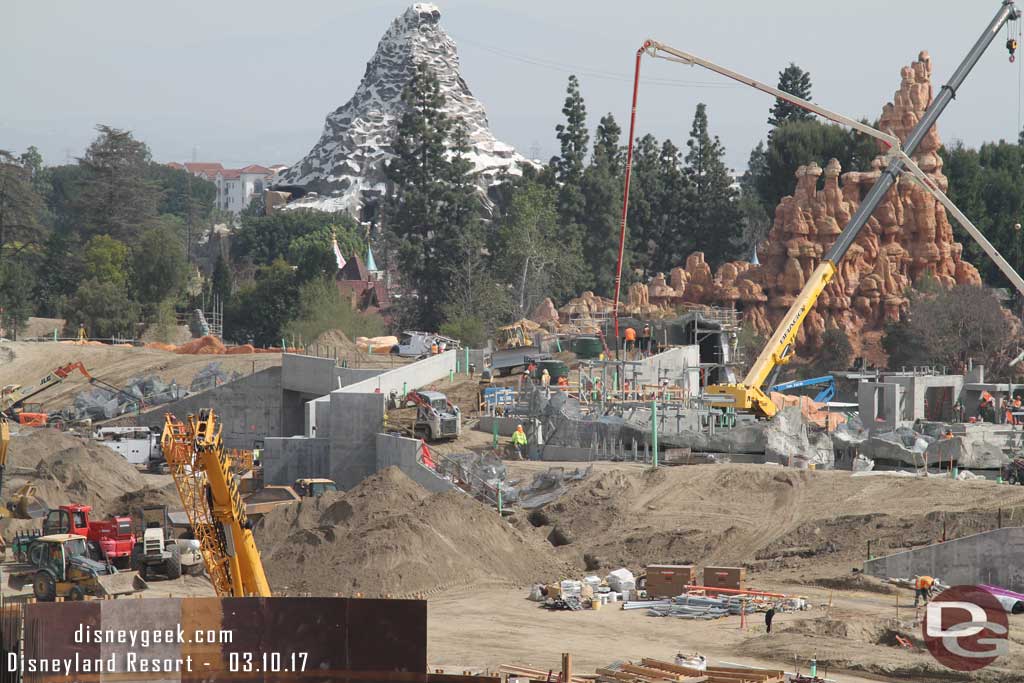 3.10.17 - A lot of activity on the rock work covering the marina structure.