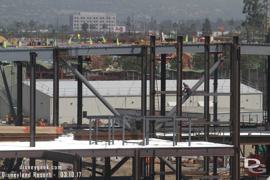 3.10.17 - To get a feel for the size of this massive building notice the steel worker.