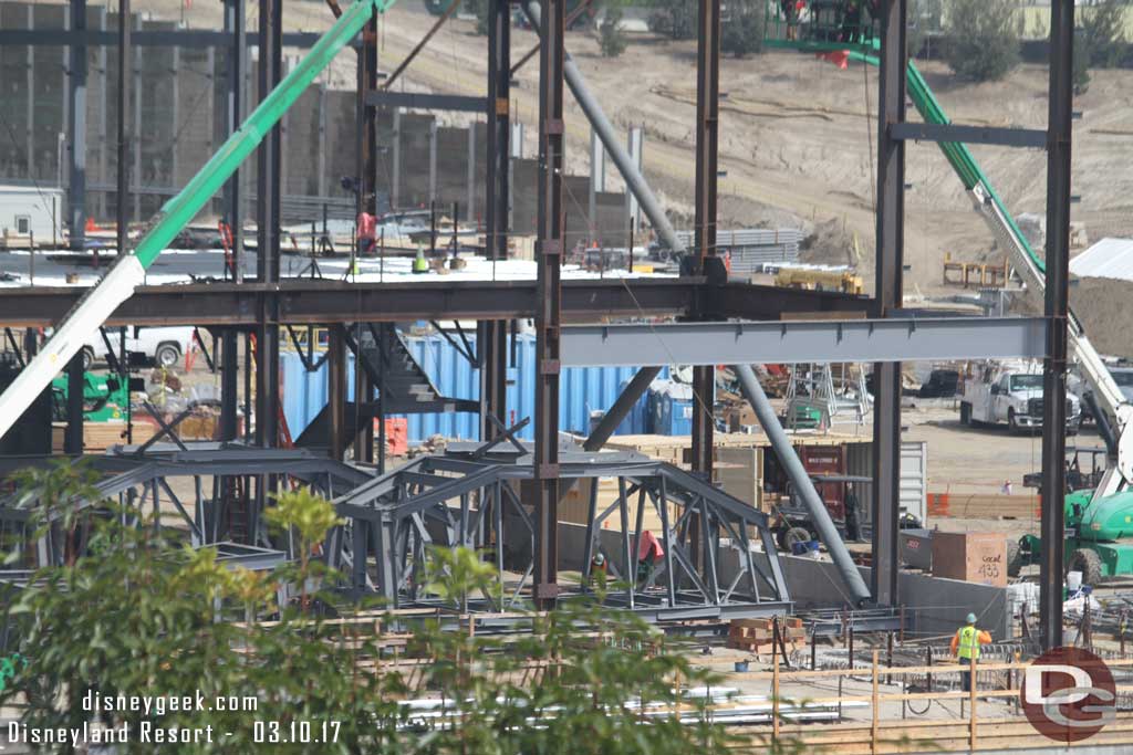 3.10.17 - New steel structures being assembled on the ground level.