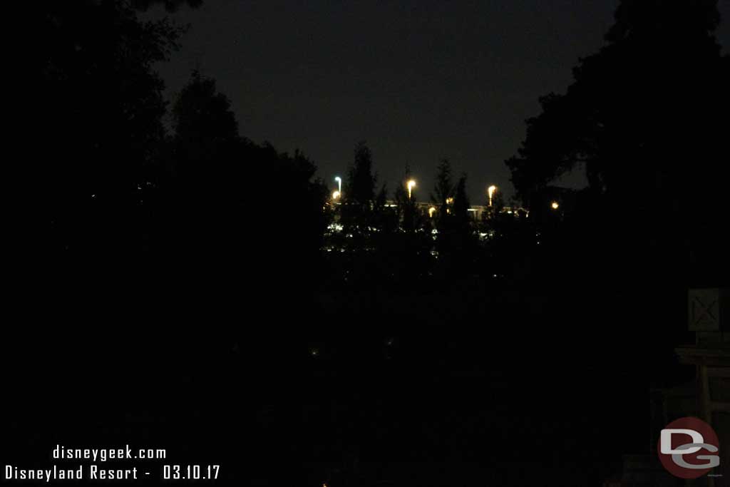 3.10.17 - The view at night.. most of the parking structure lights are blocked.