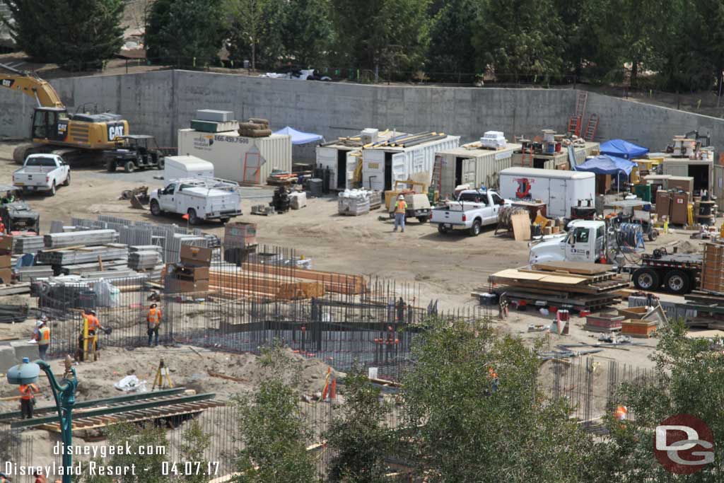 4.07.17 - A closer look at the foundation work.  Crews were working on rebar today.