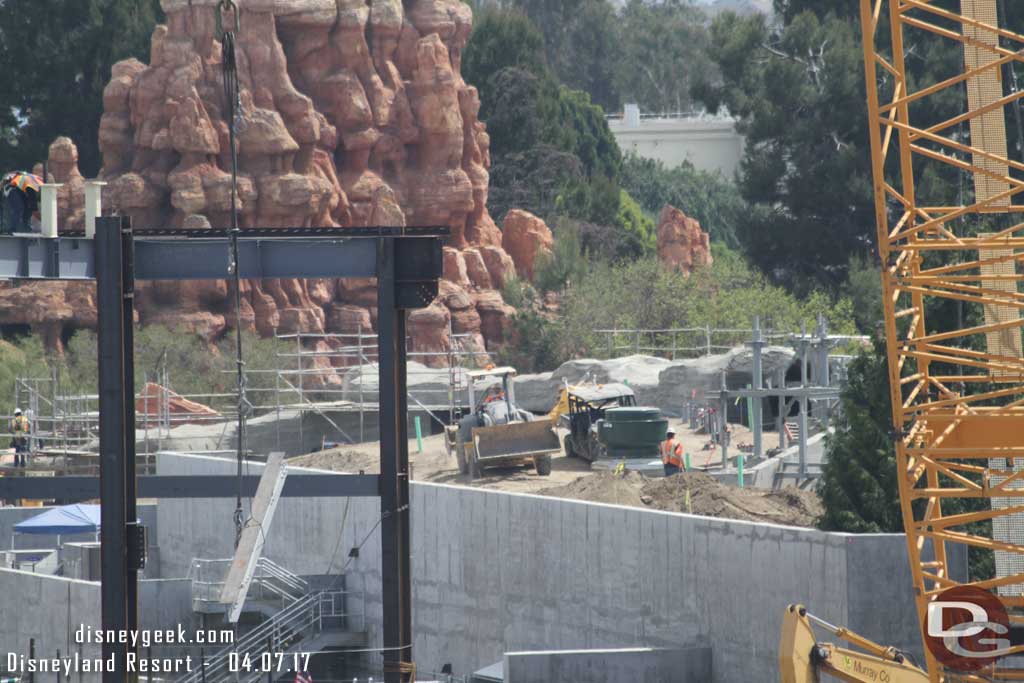 4.07.17 - Crews working on the roof of the marina.  Look to be preparing for more trees.