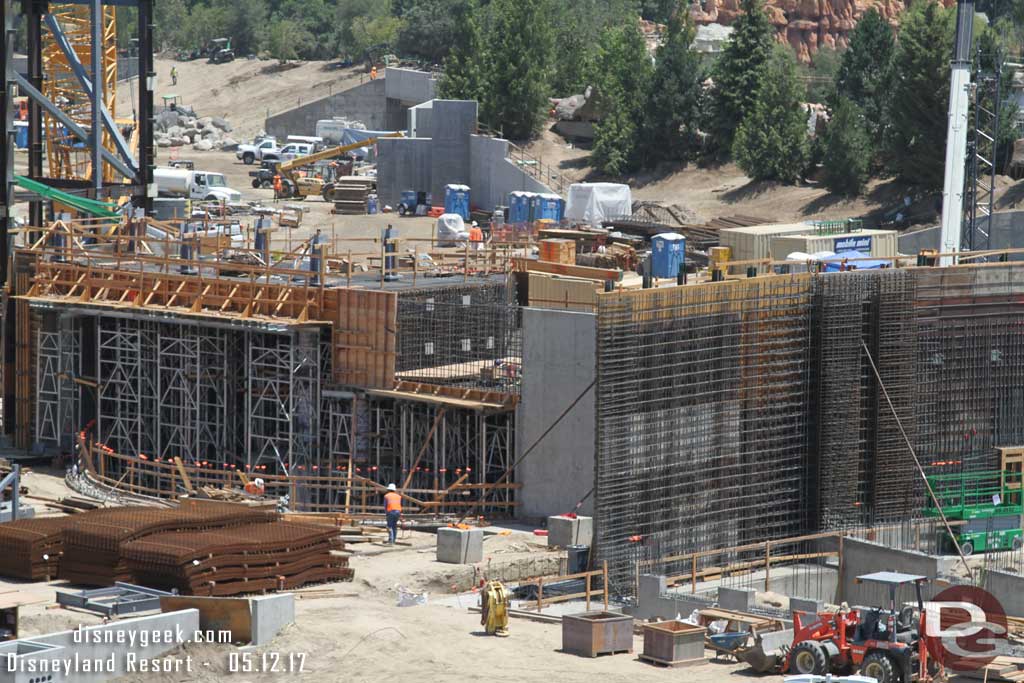 5.12.17 - Looks like my guess of a spiral down at the circular area is incorrect.  Rebar looks to be forming a wall on the lower portion.