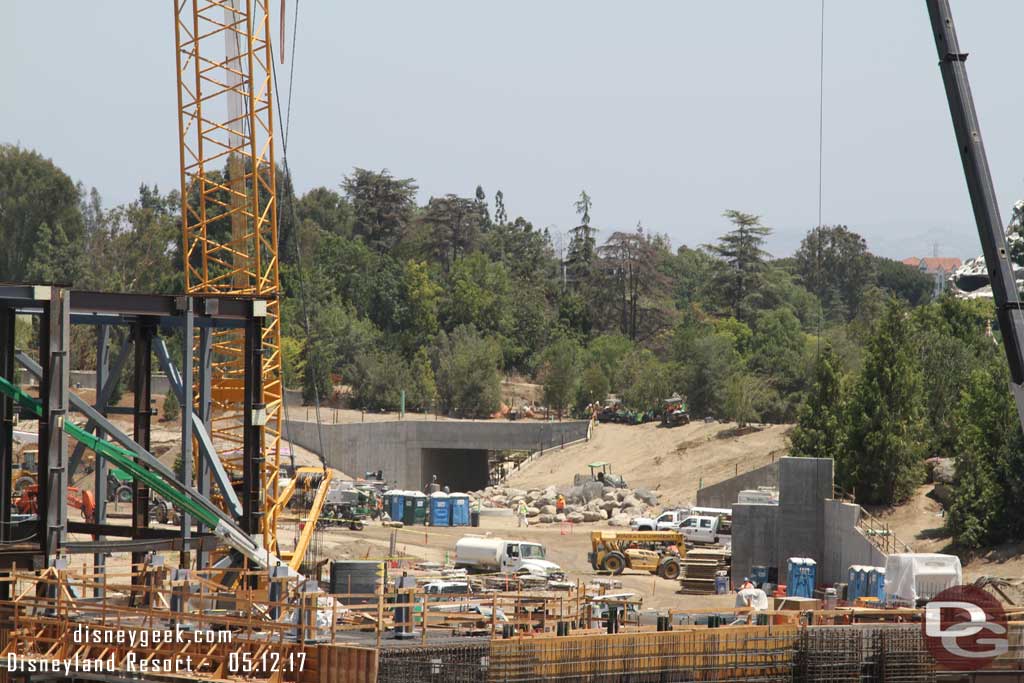 5.12.17 - More planting on the berm and work out by the Fantasyland entrance tunnel.