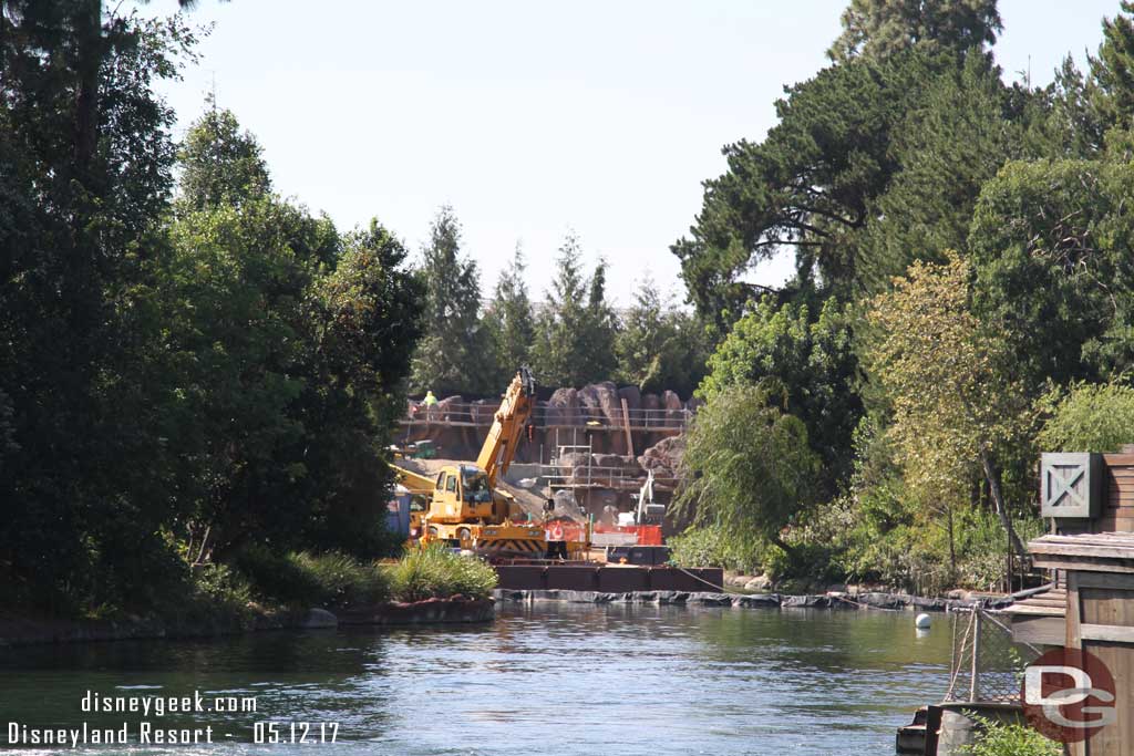 5.12.17 - On the west side the barge is out to remove the cofferdam