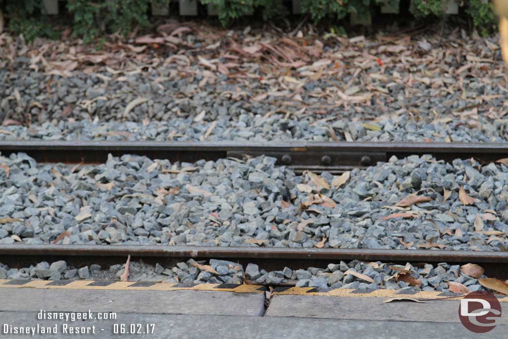 6.02.17 - More track ballast visible at the Toontown Station as they prepare the rails for operation.
