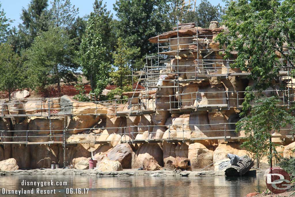 6.16.17 - A closer look at the rock formations that are receiving their final paint.