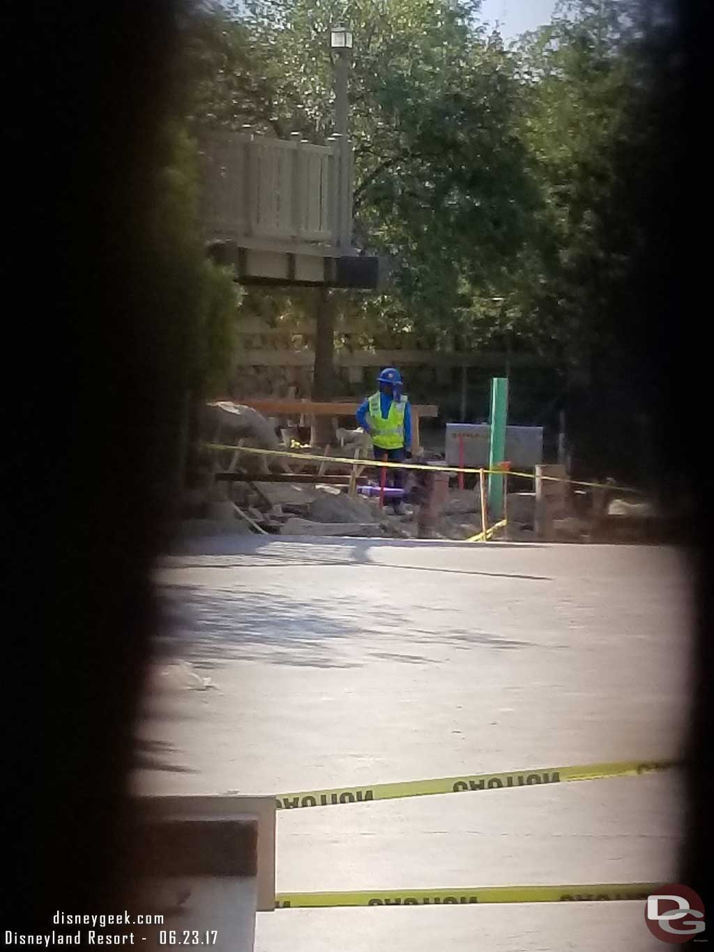 6.23.17 - Looking through the fence at the new walkway.