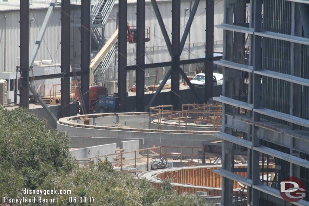 6.30.17 - A closer look at the concrete work at the Millennium Falcon building, no visible change.
