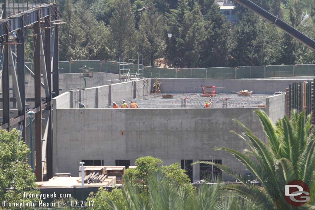 7.21.17 - Work continues on the rebar for the second floor of the smaller structure adjacent to the building.