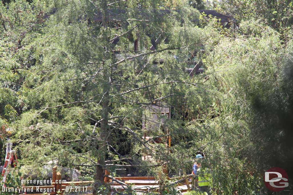 7.21.17 - Through the trees you can see the doorway open under the trestle.