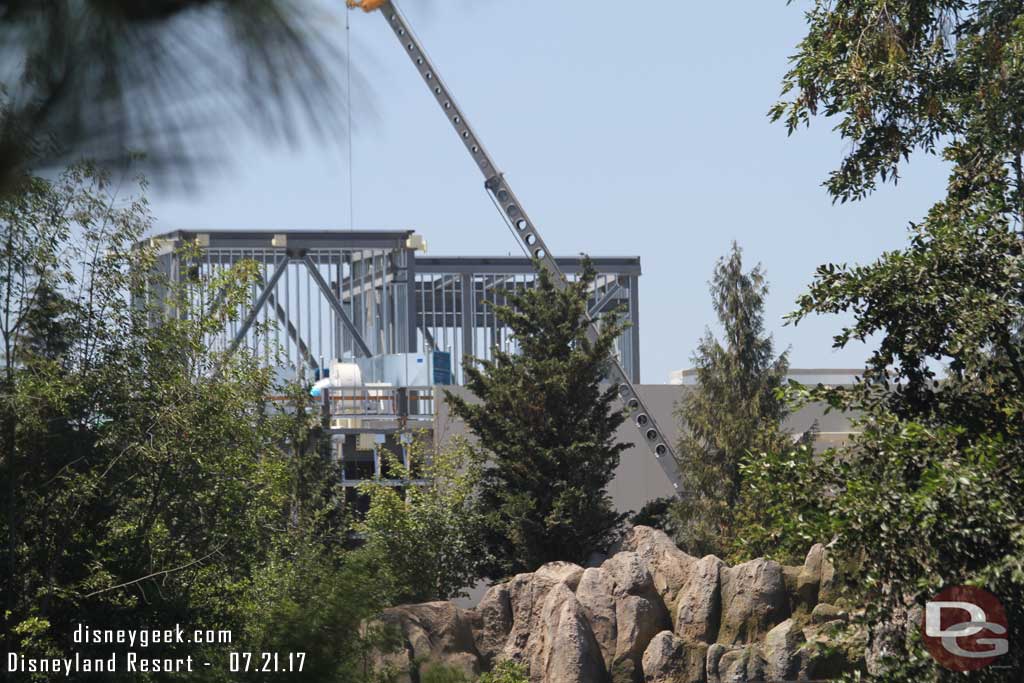 7.21.17 - Looks like the Battle Escape show building is receiving an exterior wall.