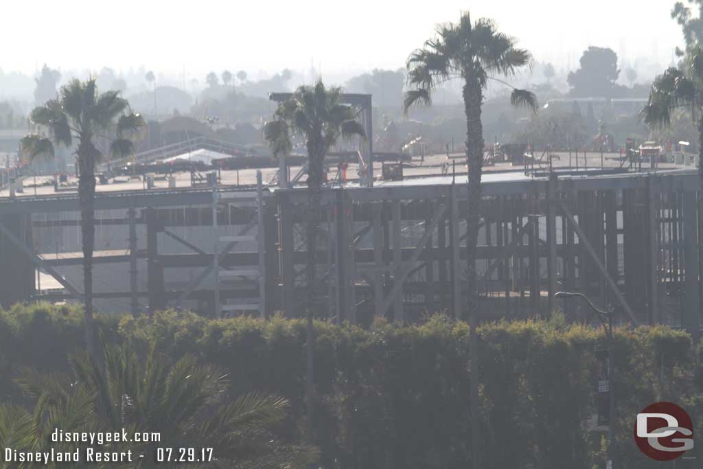 7.29.17 - Back to the Millennium Falcon building and the growing steel that will support the moutains and other facade elements.