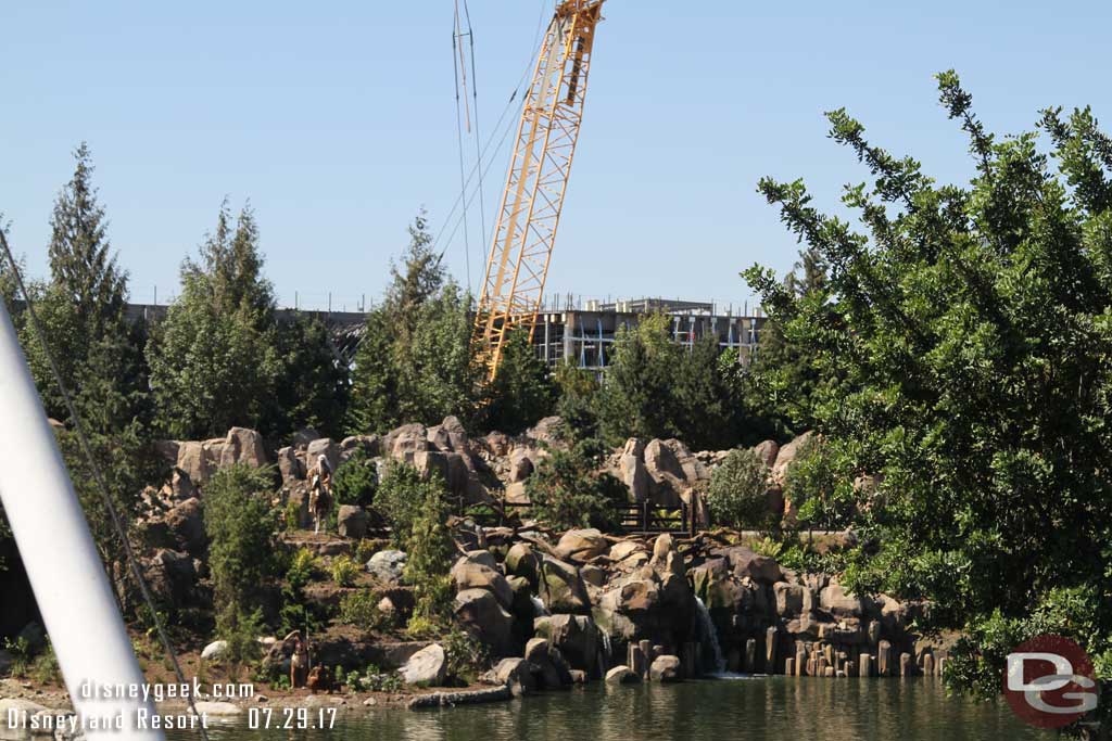 7.29.17 - From in the park on the Mark Twain you can see just the top of the building.