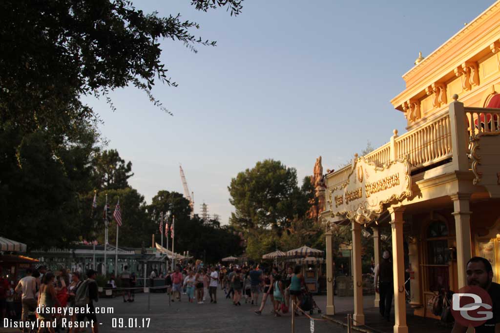 9.01.17 - The view from Frontierland.  You will be able to see the top of the rock formations/mountains.