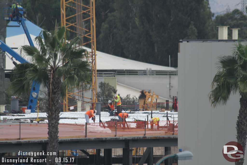 9.15.17 - Preparing to pour concrete on another section of the Millennium Falcon building roof.