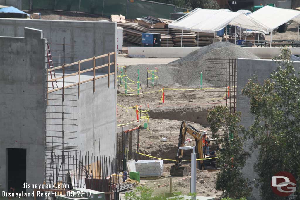 9.22.17 - The wall has not been completed, which means we can see some preparation work underway on the other side.