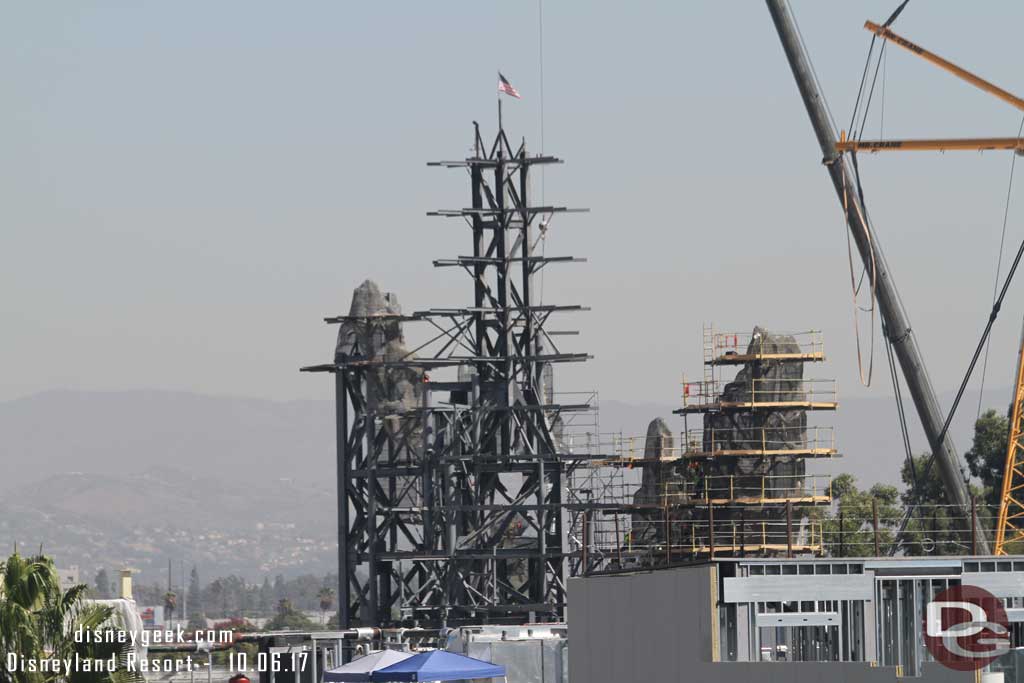 10.06.17 - Moving back to the left the mountains continue to take shape above the Millennium Falcon building.