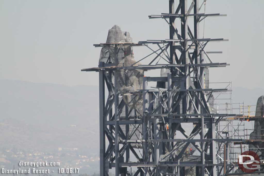 10.06.17 - Wire mesh is being installed on the supports for the one on the left.