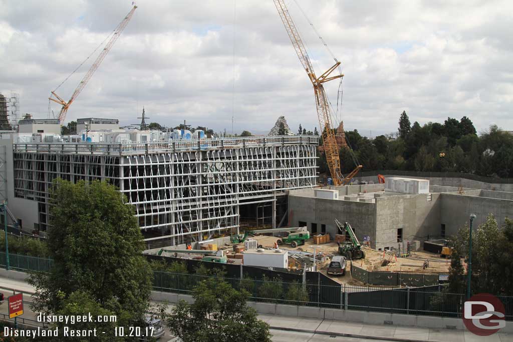 10.20.17 - Panning to the left, the Battle Escape building is coming into view.