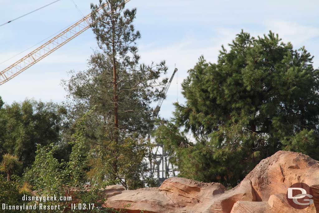 11.03.17 - As you walk down the Big Thunder Trail you can now see some of the new steel through the trees.