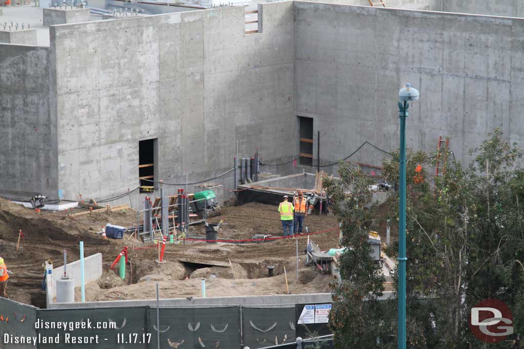 11.17.17 - Conduit and electrical work underway in the area behind and between the buildings.