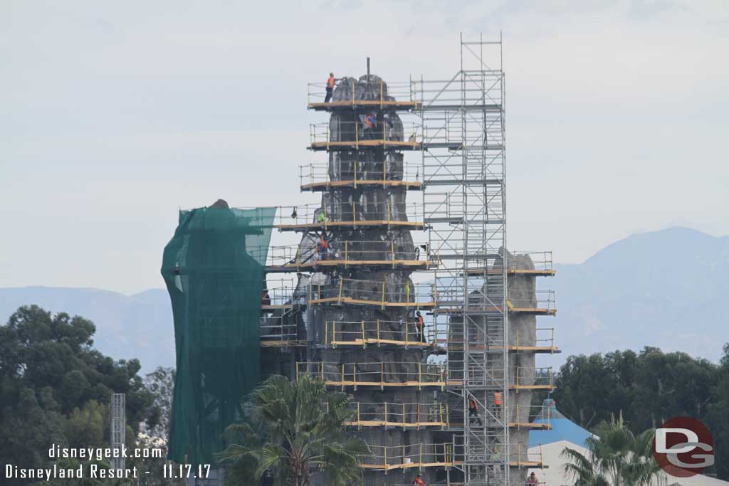 11.17.17 - A closer look at the rock formations.  They are receiving the first layer of concrete.