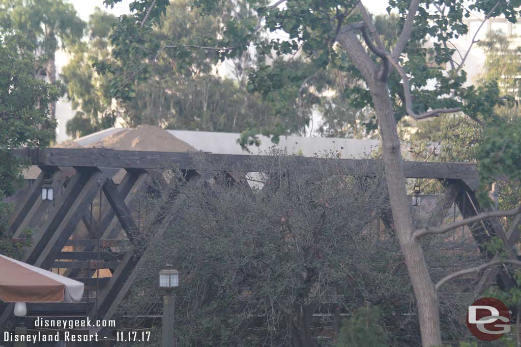 11.17.17 - From the Mark Twain you can see a mound of dirt beyond the new trestle in Critter Country.