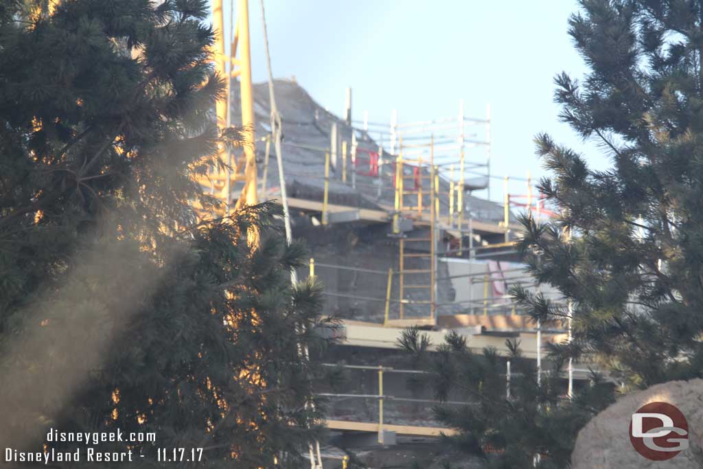 11.17.17 - Another section that has wire mesh and the scaffolding in place.