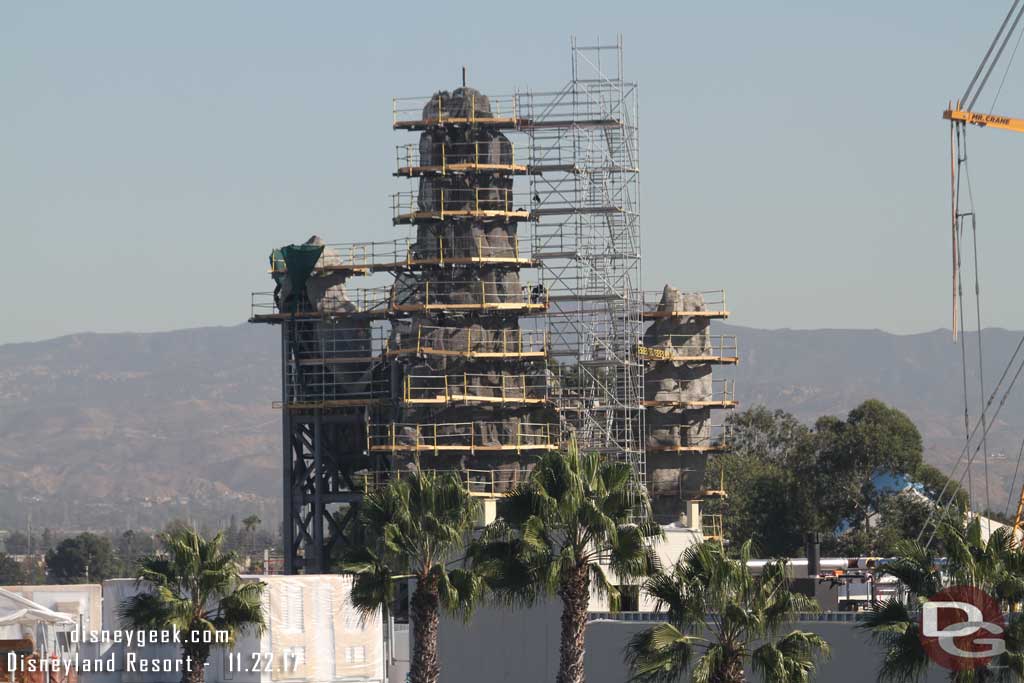 11.22.17 - The three large peaks rising above the buildings.