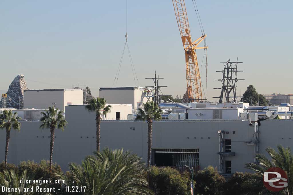 11.22.17 - On the roof looks like they lowered a roof onto one of the structures on the roof this afternoon.