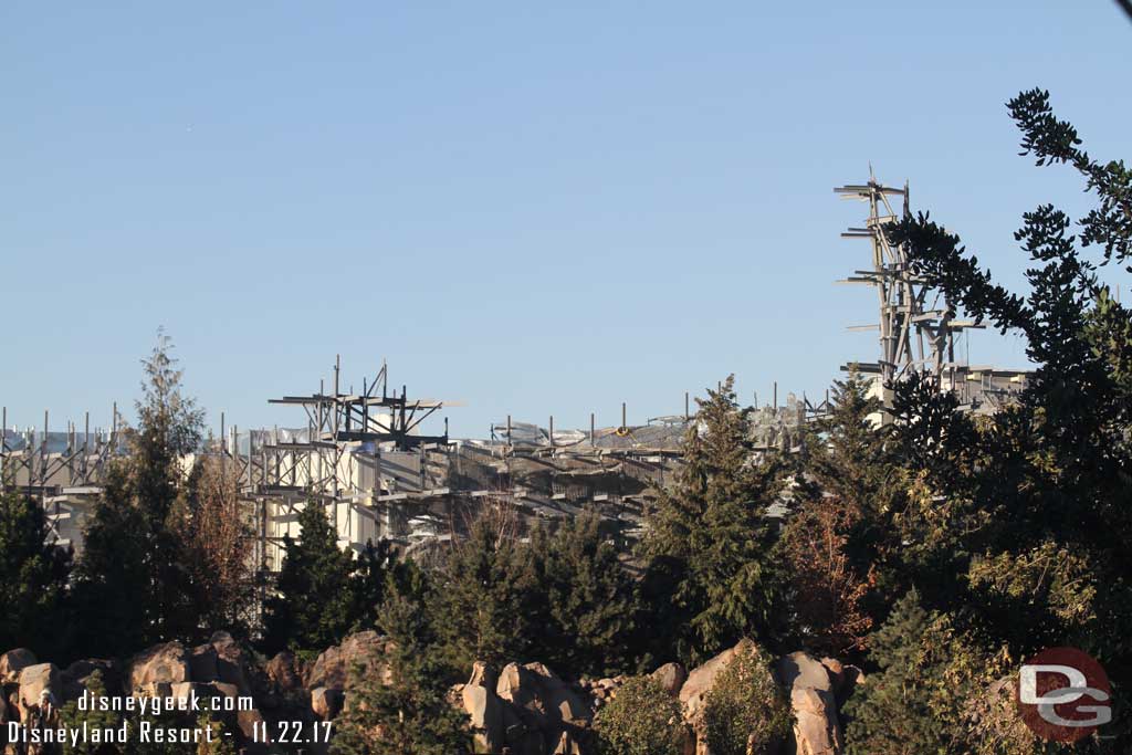 11.22.17 - Wire mesh is being installed that will form the rocks.