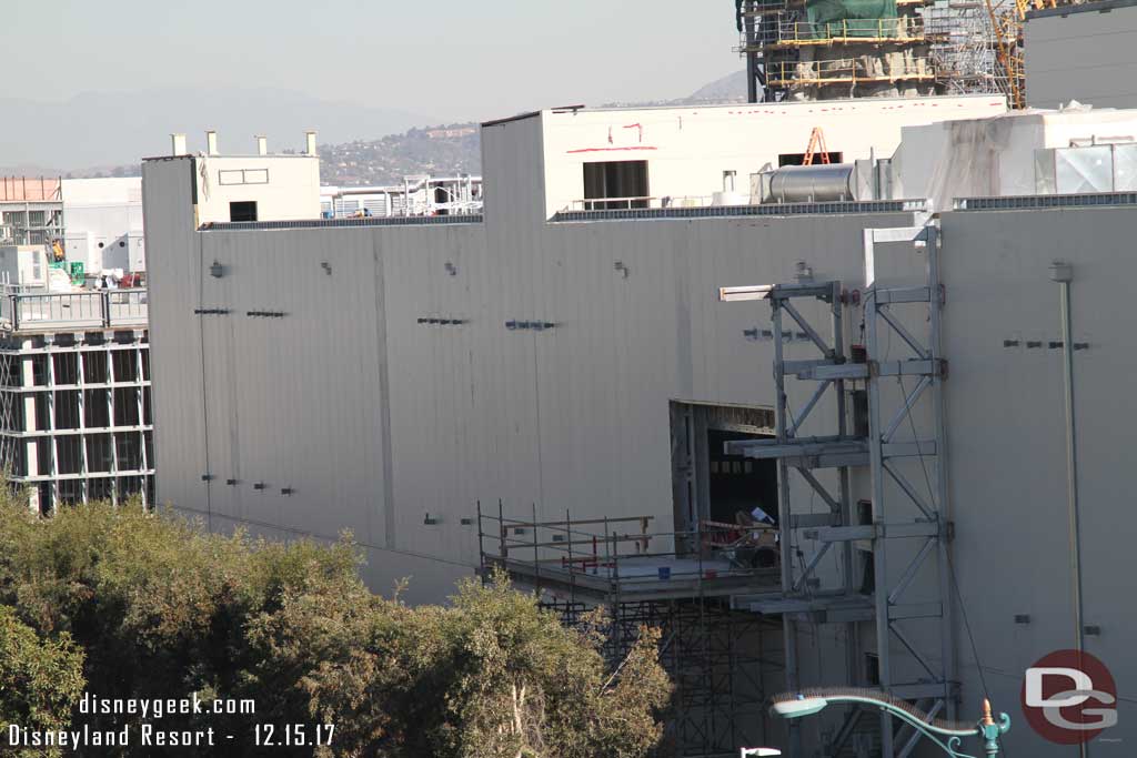 12.15.17 - The side of the Battle Escape building facing Disneyland Drive, not a lot of visible progress