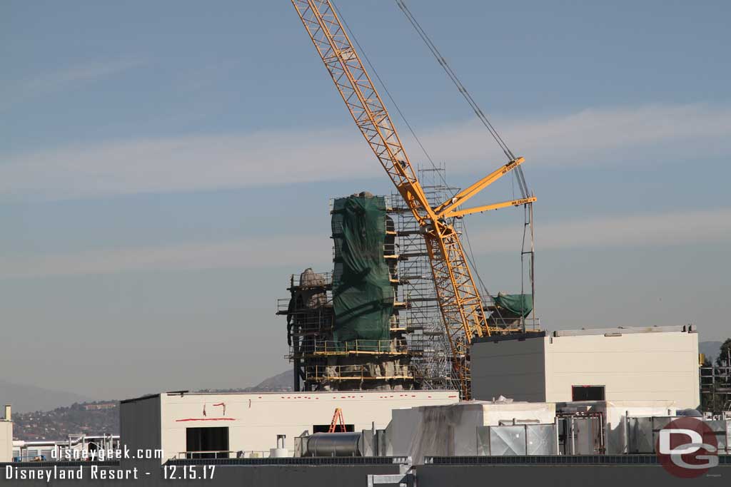 12.15.17 - More concrete being applied to the three tallest peaks.