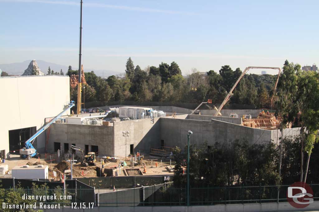 12.15.17 - No real visible progress on the concrete building.  But more utility work behind it.