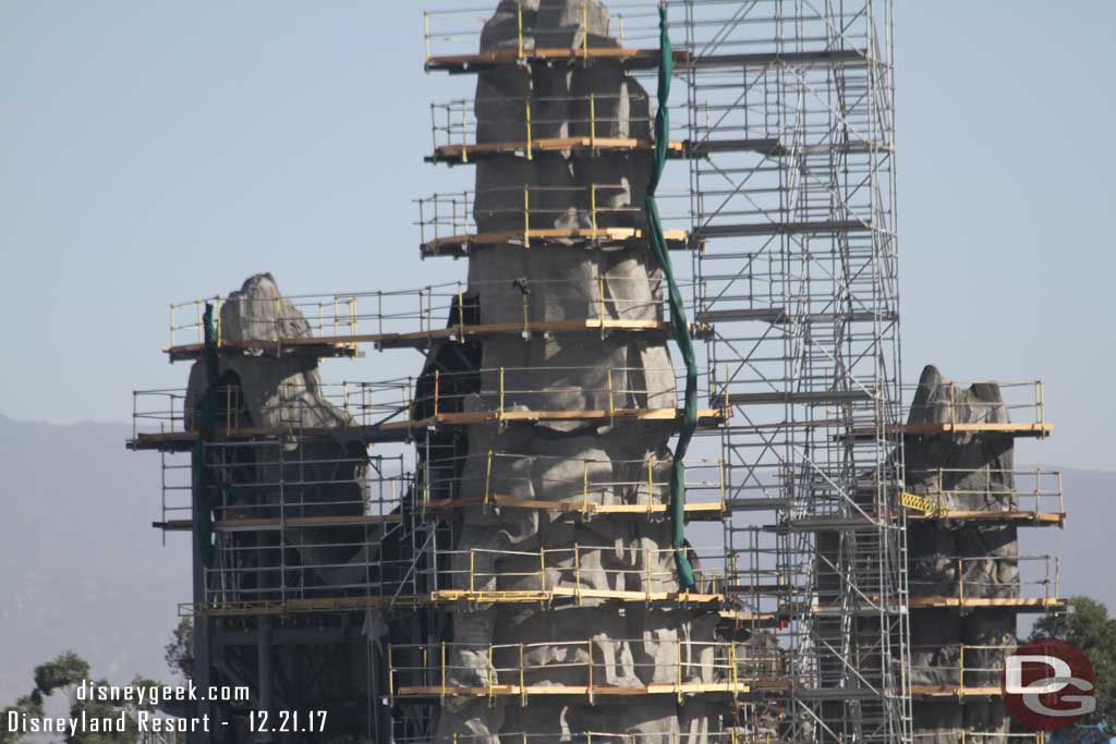 12.21.17 - Concrete is starting to be sculpted for the three large peaks.