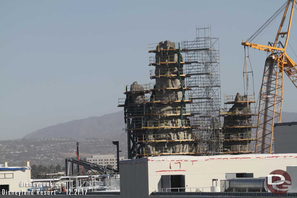 12.21.17 - A new structure rising to the left of the peaks.