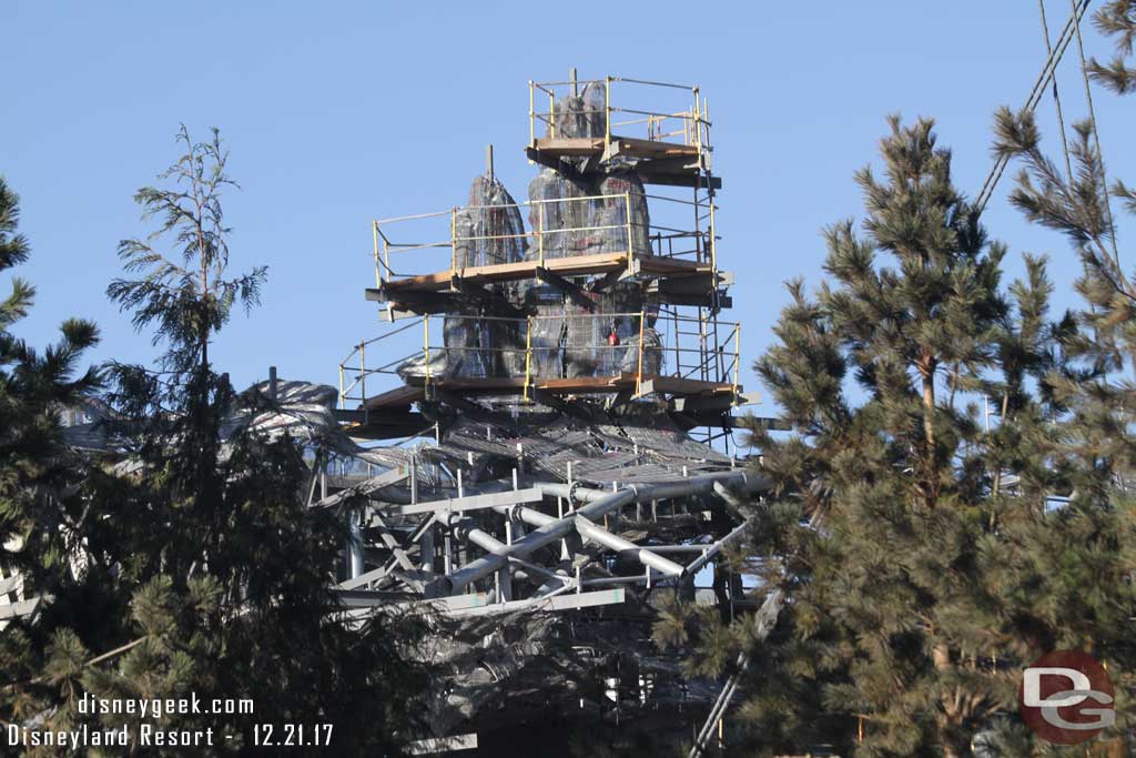 12.21.17 - The park facing side of the smaller peak that now has scaffolding.