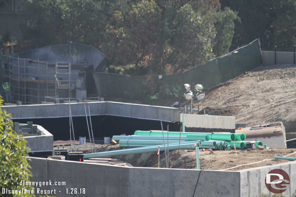 01.26.18 - Pipes being installed in the ground on the roof of the concrete structure and into the backfill area toward Critter Country..